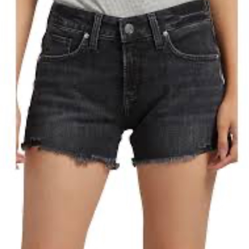 Black Denim Cutoff Shorts